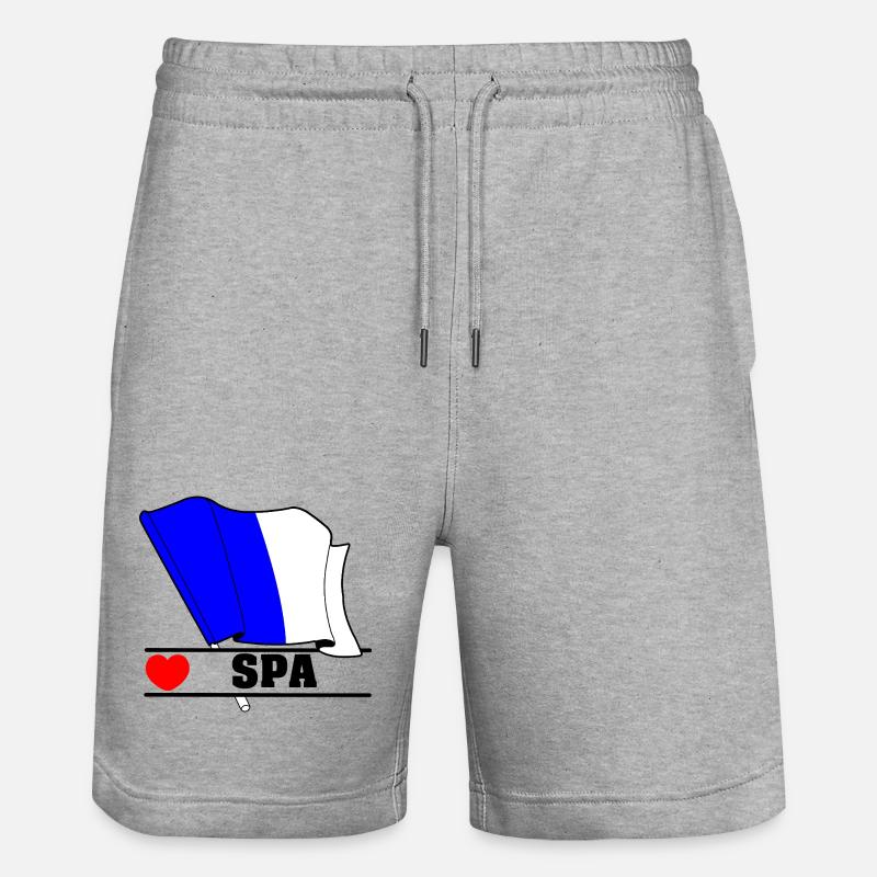 Love Spa Belgium - Short de jogging bio TRAINER Stanley/Stella unisexe - gris chiné