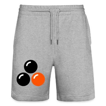 Table tennis balls Table tennis club Ping Pong - Stanley/Stella Trainer Unisex Organic Jogging Shorts - heather grey - Front - Nik (191cm) & Marisol (170cm)