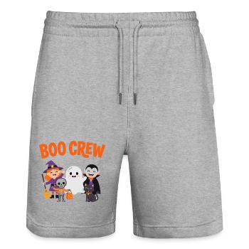 Boo Crew Halloween-Freunde - Stanley/Stella Unisex Bio Joggingshorts Trainer  - Grau meliert - Vorne - Nik (191cm) & Marisol (170cm)