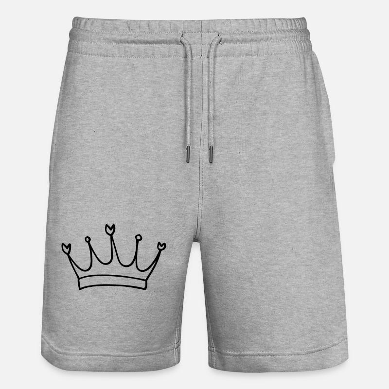 Couronne - Short de jogging bio TRAINER Stanley/Stella unisexe - gris chiné
