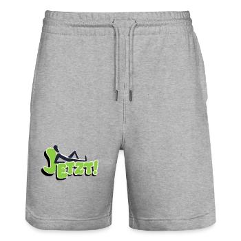 Now - Stanley/Stella Trainer Unisex Organic Jogging Shorts - heather grey - Front - Nik (191cm) & Marisol (170cm)