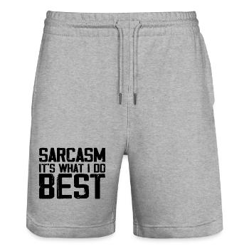 Sarcasm Is What I Do Best | Funny Sarcastic - Short de jogging bio TRAINER Stanley/Stella unisexe - gris chiné - Devant - Nik (191cm) & Marisol (170cm)