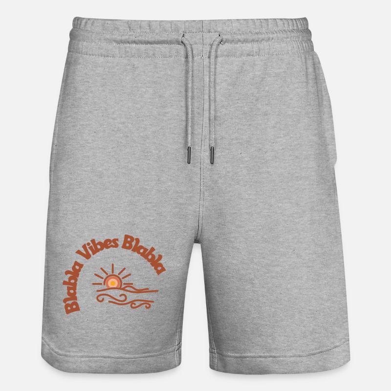 Blabla Vibes - Stanley/Stella Unisex Bio Joggingshorts Trainer  - Grau meliert