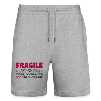 I Just Dropped My Son At College Drop Off For Moms - Stanley/Stella Trainer Unisex Organic Jogging Shorts - heather grey - Front - Nik (191cm) & Marisol (170cm)