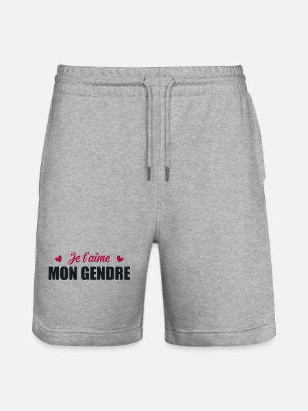 Je t'aime mon gendre - Short de jogging bio TRAINER Stanley/Stella unisexe - gris chiné