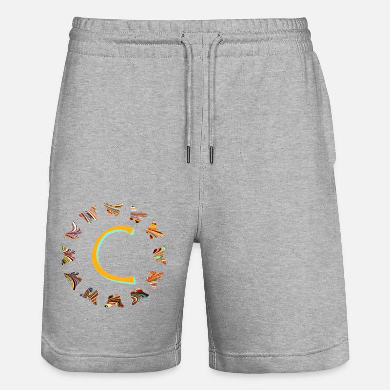 Lepidoptera E 56 C - Stanley/Stella Trainer Unisex Organic Jogging Shorts - heather grey