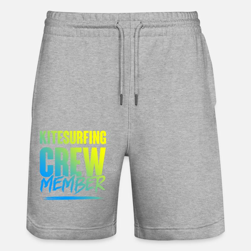 Équipage de kitesurf - Short de jogging bio TRAINER Stanley/Stella unisexe - gris chiné