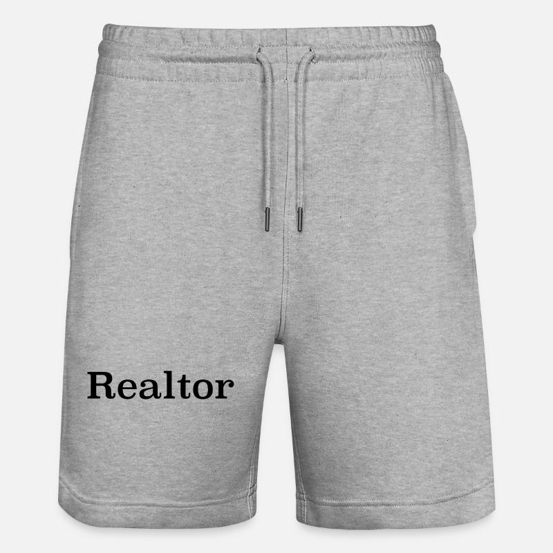 Agent immobilier - realtor - Short de jogging bio TRAINER Stanley/Stella unisexe - gris chiné