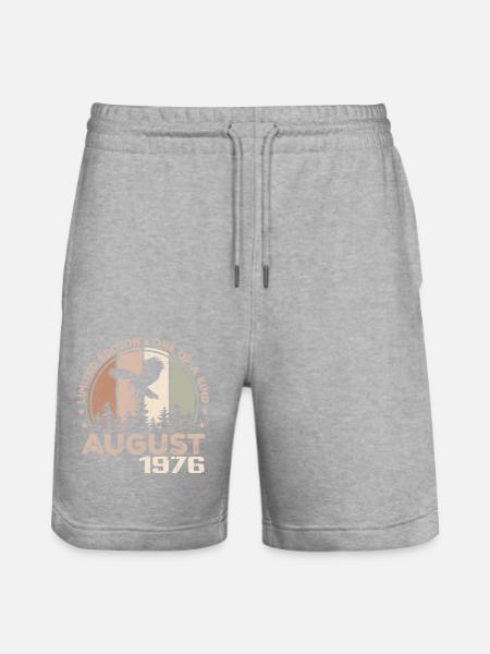 Uforlignelig siden august 1976, 48-års jubilæum - Stanley/Stella Trainer økologiske unisex joggingshorts - grå meleret