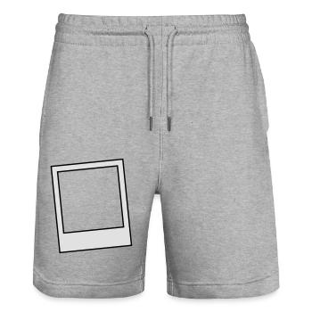 -Stil Rahmen Hintergrund hipster - Stanley/Stella Unisex Bio Joggingshorts Trainer  - Grau meliert - Vorne - Nik (191cm) & Marisol (170cm)