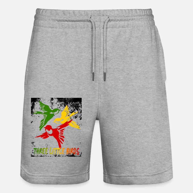 Trois petits oiseaux - Short de jogging bio TRAINER Stanley/Stella unisexe - gris chiné