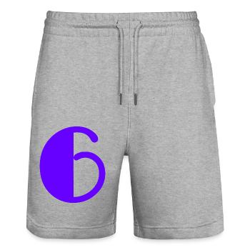 6. HERZLICHEN GLÜCKWUNSCH ZUM GEBURTSTAG. ALLES GUTE ZUM GEBURTSTAG! - Stanley/Stella Unisex Bio Joggingshorts Trainer  - Grau meliert - Vorne - Nik (191cm) & Marisol (170cm)