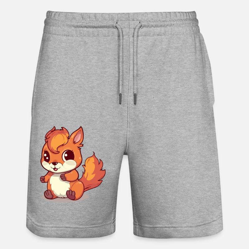 Matmat l écureuil - Short de jogging bio TRAINER Stanley/Stella unisexe - gris chiné