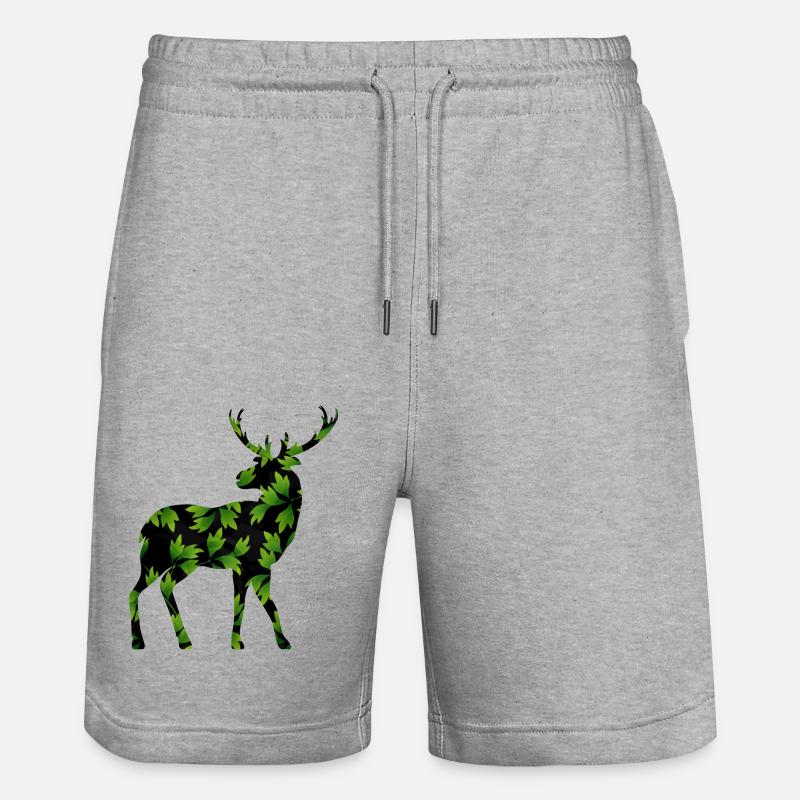 Hirsch - Stanley/Stella Unisex Bio Joggingshorts Trainer - Grau meliert