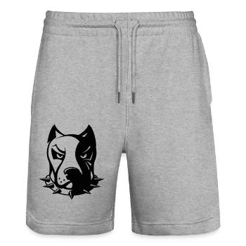Hund - Stanley/Stella Unisex Bio Joggingshorts Trainer  - Grau meliert - Vorne - Nik (191cm) & Marisol (170cm)