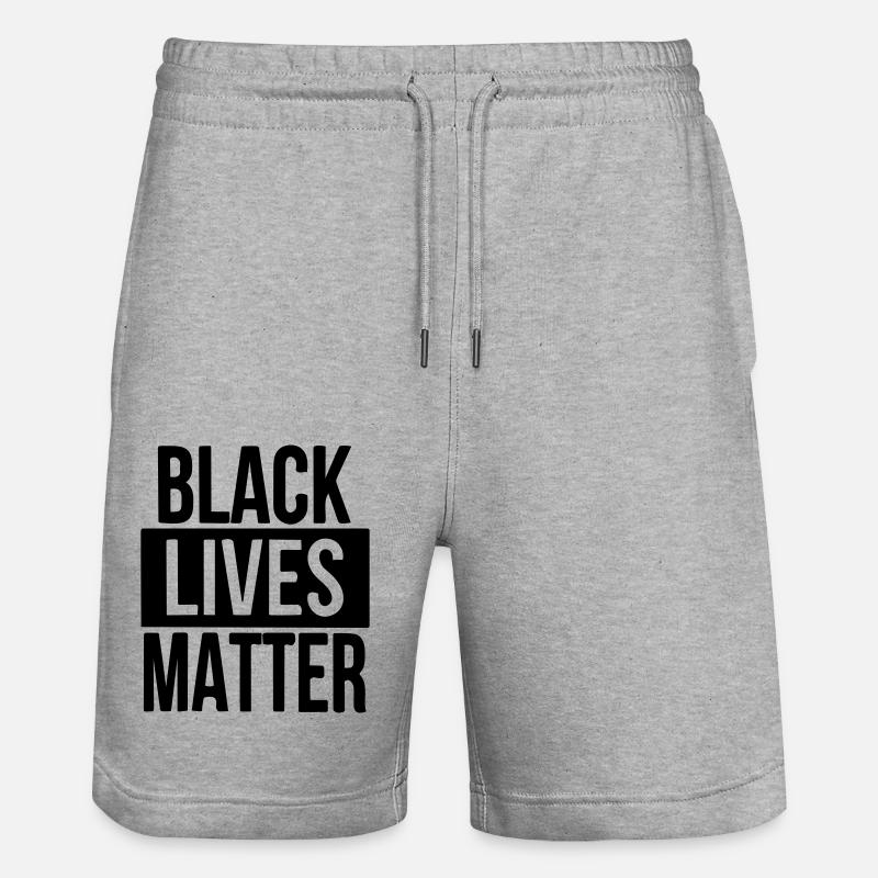 Les vies des noirs comptent - Short de jogging bio TRAINER Stanley/Stella unisexe - gris chiné