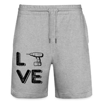Artisan bricoleur Artisan Artisan Outil Construction - Short de jogging bio TRAINER Stanley/Stella unisexe - gris chiné - Devant - Nik (191cm) & Marisol (170cm)