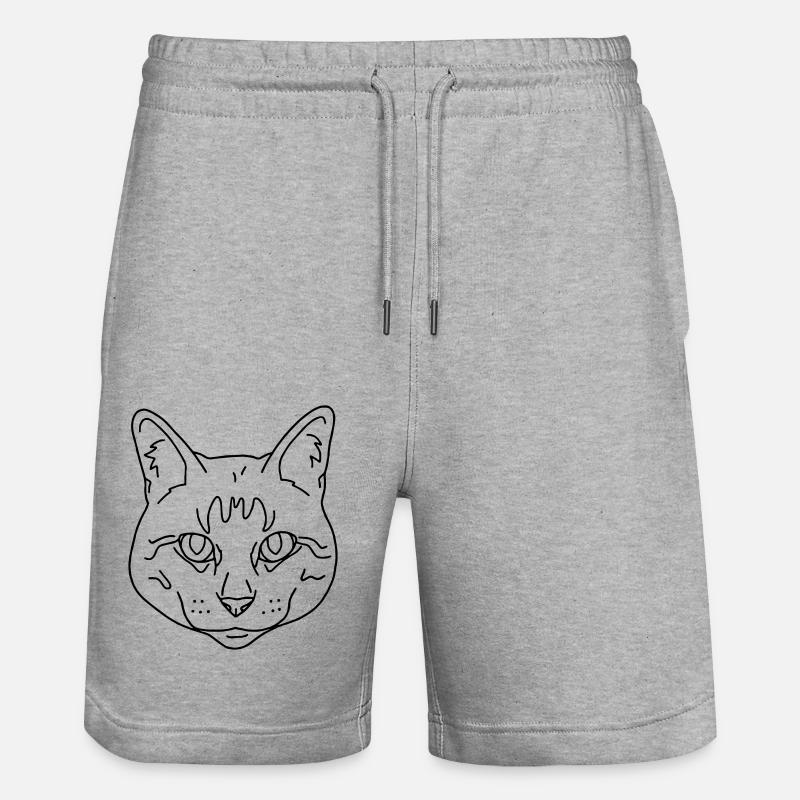 chat - Short de jogging bio TRAINER Stanley/Stella unisexe - gris chiné