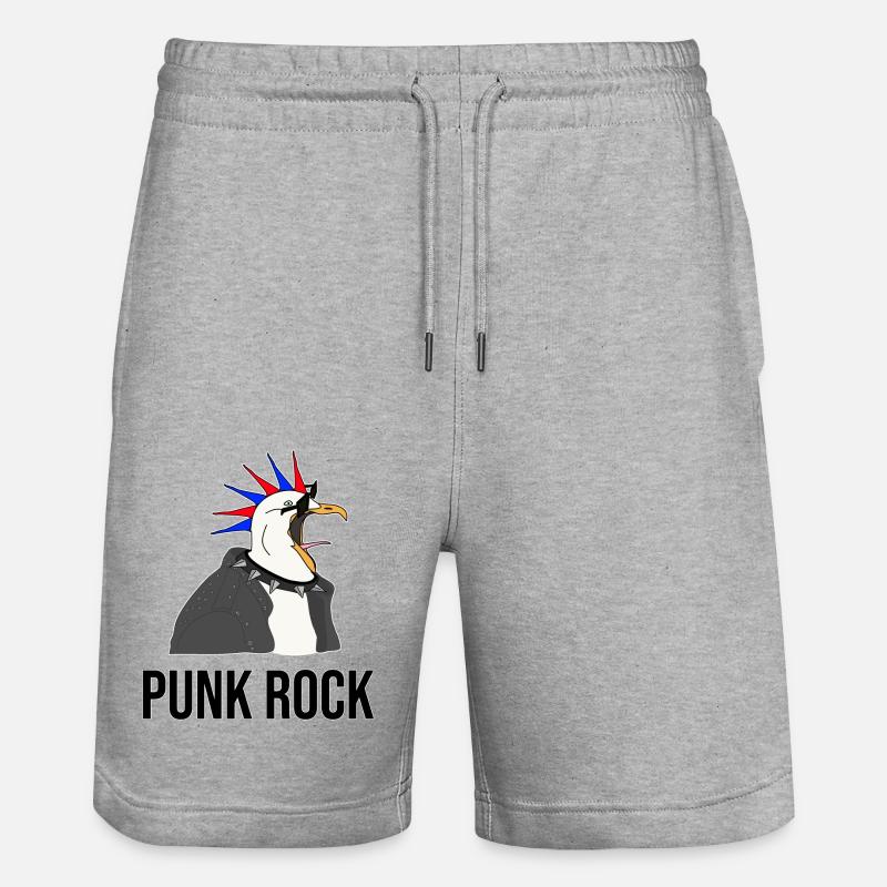 Mouette punk - Short de jogging bio TRAINER Stanley/Stella unisexe - gris chiné