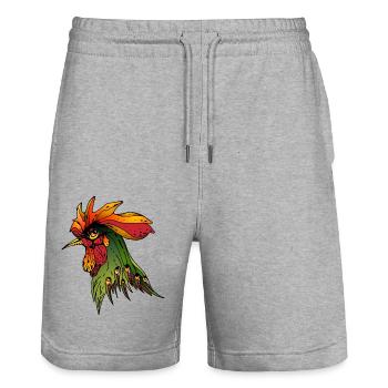 Hahn - Stanley/Stella Unisex Bio Joggingshorts Trainer  - Grau meliert - Vorne - Nik (191cm) & Marisol (170cm)