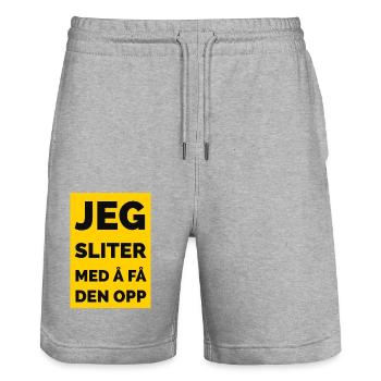 J'ai du mal à le relever - Short de jogging bio TRAINER Stanley/Stella unisexe - gris chiné - Devant - Nik (191cm) & Marisol (170cm)