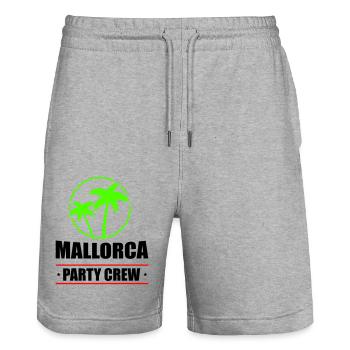 rimini party crew - Stanley/Stella Unisex Bio Joggingshorts Trainer  - Grau meliert - Vorne - Nik (191cm) & Marisol (170cm)