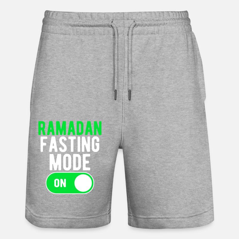 Ramadan-Fastenmodus EIN - Stanley/Stella Unisex Bio Joggingshorts Trainer  - Grau meliert