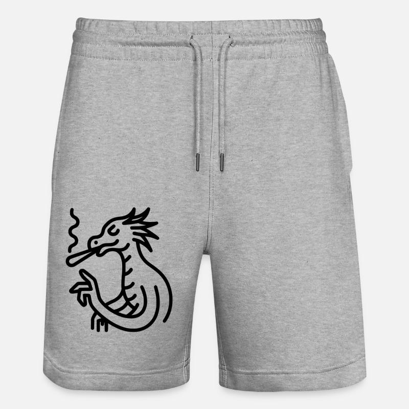 Smkoing Dragon (Dragon de Smkoing) - Short de jogging bio TRAINER Stanley/Stella unisexe - gris chiné