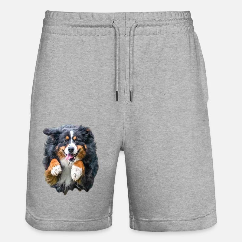 bouvier bernois - Short de jogging bio TRAINER Stanley/Stella unisexe - gris chiné