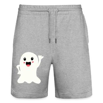 Fantôme 2 - Short de jogging bio TRAINER Stanley/Stella unisexe - gris chiné - Devant - Nik (191cm) & Marisol (170cm)