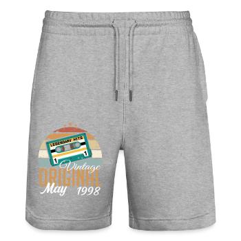 May 1998 Birthday Gift 1998 May - 1998 May - Stanley/Stella Trainer Unisex Organic Jogging Shorts - heather grey - Front - Nik (191cm) & Marisol (170cm)