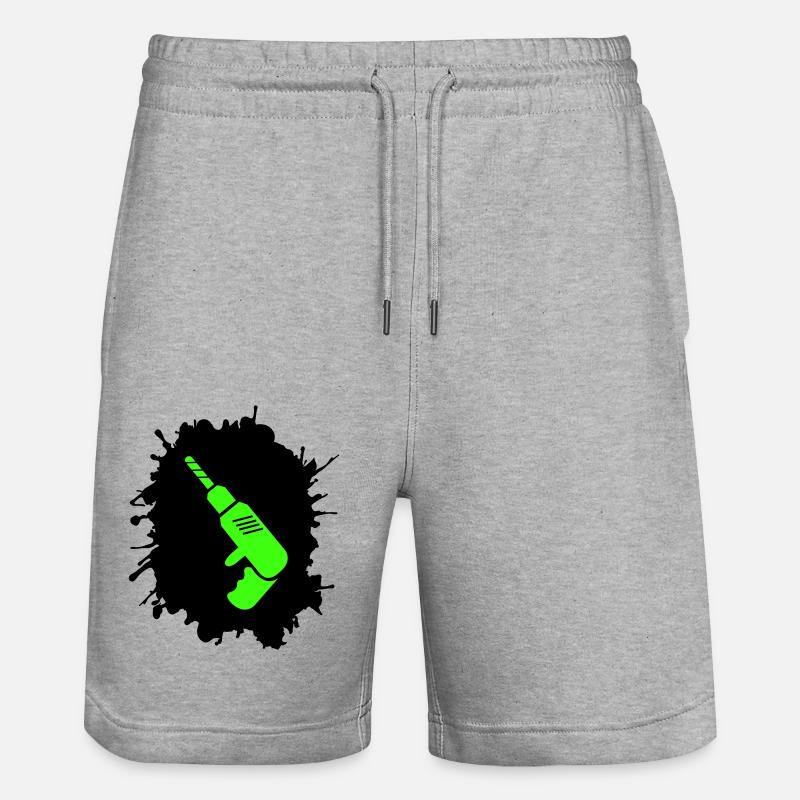 Artisan des perceuses Blobs - Short de jogging bio TRAINER Stanley/Stella unisexe - gris chiné