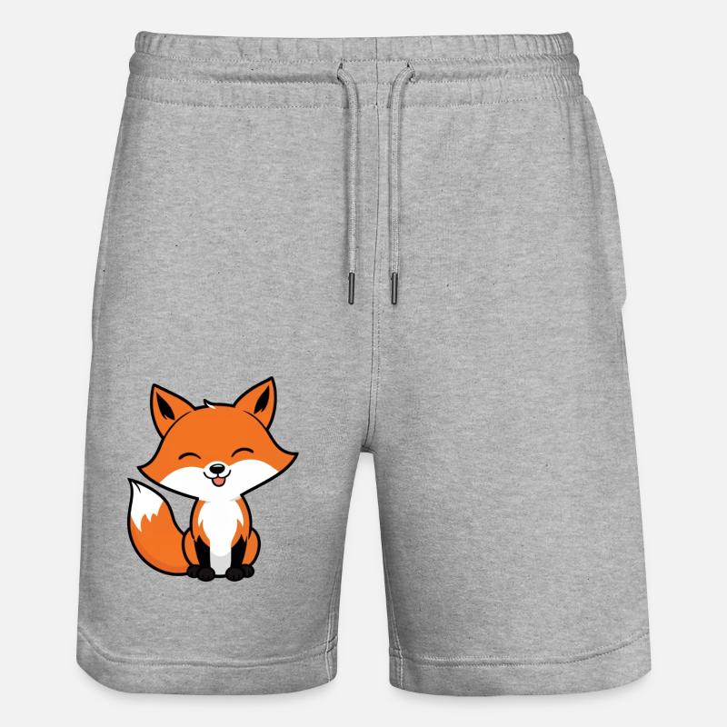 renard mignon - Short de jogging bio TRAINER Stanley/Stella unisexe - gris chiné