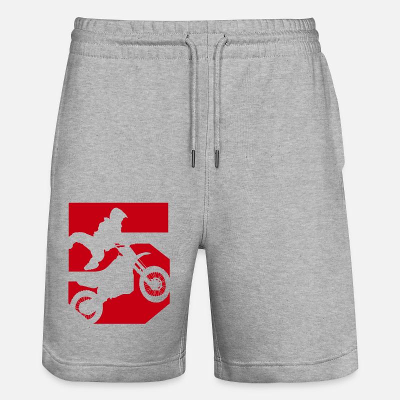 Moto 5 motard - Short de jogging bio TRAINER Stanley/Stella unisexe - gris chiné