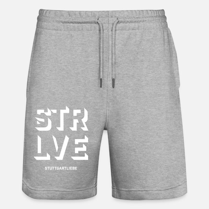 STRLVE Stuttgartliebe - Stanley/Stella Unisex Bio Joggingshorts Trainer  - Grau meliert