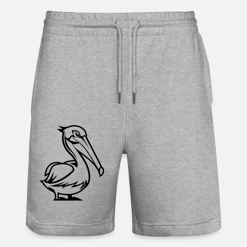 pelikan comic - Stanley/Stella Unisex Bio Joggingshorts Trainer  - Grau meliert