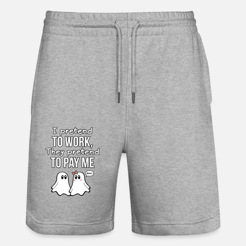 CITATIONS DE GHOST 04 - Short de jogging bio TRAINER Stanley/Stella unisexe - gris chiné