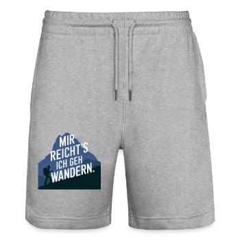 Mir reicht´s ich geh wandern! - Stanley/Stella Unisex Bio Joggingshorts Trainer  - Grau meliert - Vorne - Nik (191cm) & Marisol (170cm)