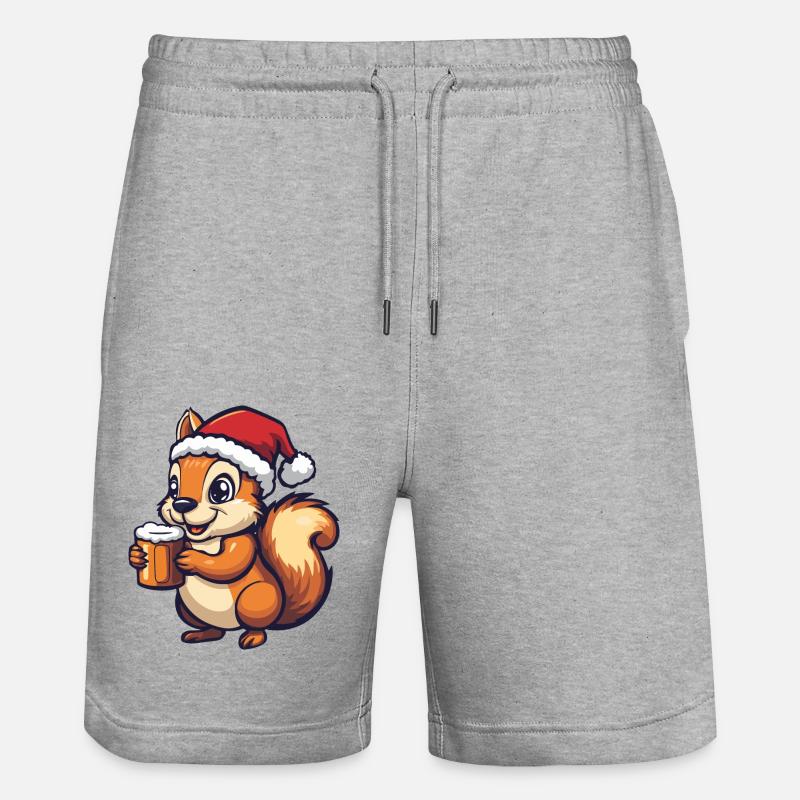 Bière de Noël Squirrel - Short de jogging bio TRAINER Stanley/Stella unisexe - gris chiné