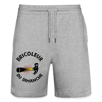 Marteau bricoleur du dimanche - Short de jogging bio TRAINER Stanley/Stella unisexe - gris chiné - Devant - Nik (191cm) & Marisol (170cm)