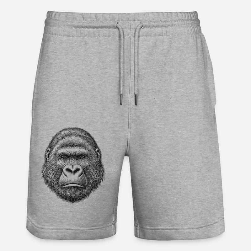 Gorille - Short de jogging bio TRAINER Stanley/Stella unisexe - gris chiné