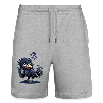 rabe comic - Stanley/Stella Unisex Bio Joggingshorts Trainer  - Grau meliert - Vorne - Nik (191cm) & Marisol (170cm)