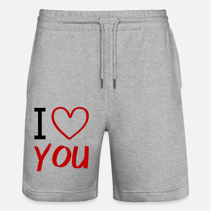 Je t’aime - Short de jogging bio TRAINER Stanley/Stella unisexe - gris chiné