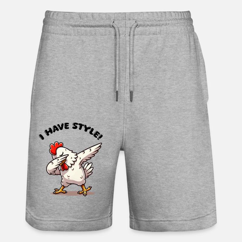 dabber du poulet - Short de jogging bio TRAINER Stanley/Stella unisexe - gris chiné