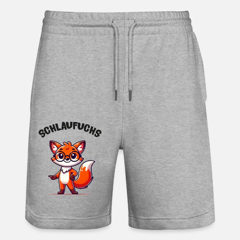 fuchs schlau - Stanley/Stella Unisex Bio Joggingshorts Trainer  - Grau meliert