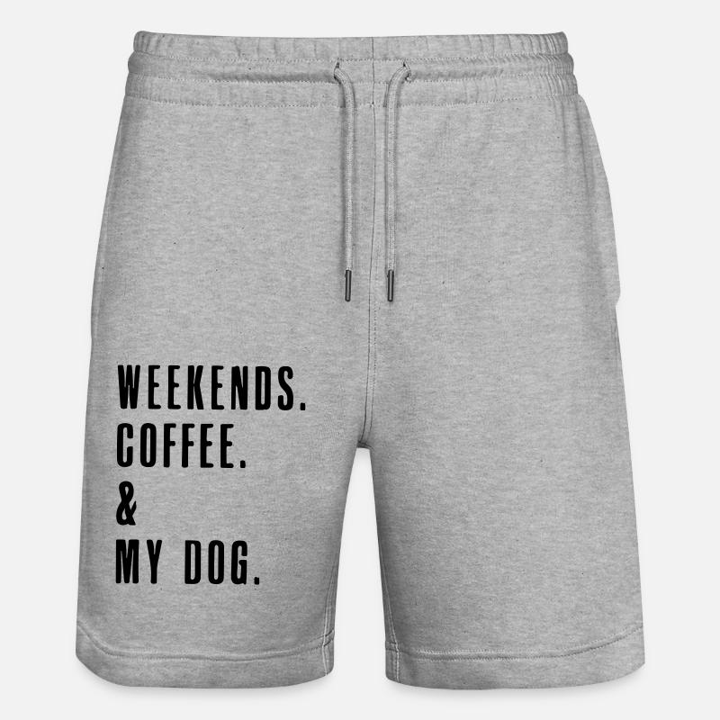 café du week-end - Short de jogging bio TRAINER Stanley/Stella unisexe - gris chiné