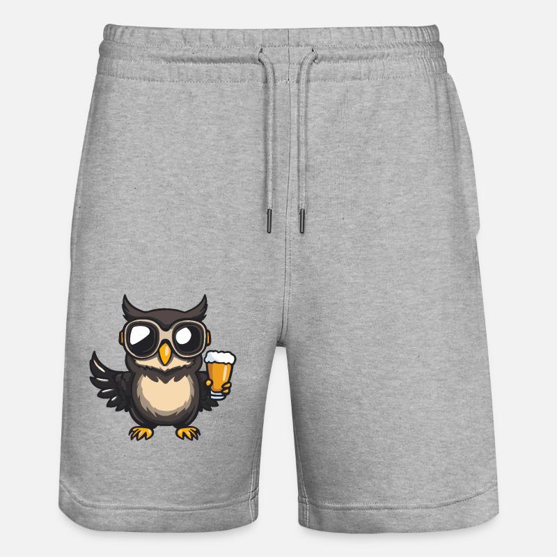 Bière après-ski Owl - Short de jogging bio TRAINER Stanley/Stella unisexe - gris chiné