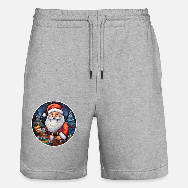Classique du Père Noël - Short de jogging bio TRAINER Stanley/Stella unisexe - gris chiné