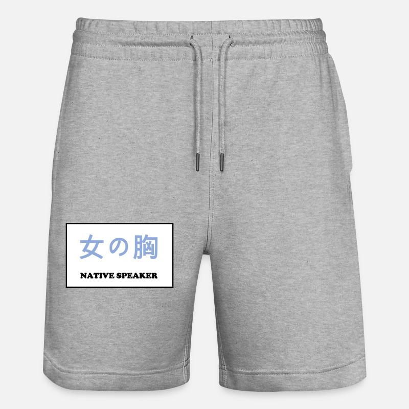 Native Speaker, japanisch - Stanley/Stella Unisex Bio Joggingshorts Trainer - Grau meliert