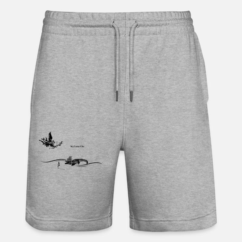 Icy Love « Combat de feu » - Short de jogging bio TRAINER Stanley/Stella unisexe - gris chiné